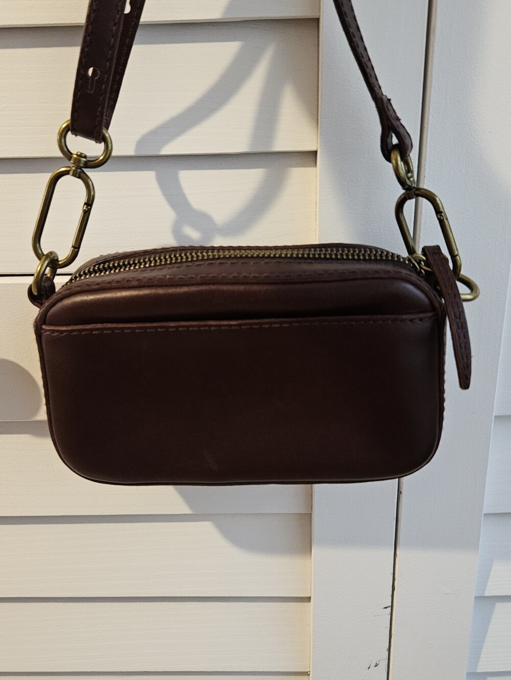 Madewell Brown Leather Mini Crossbody Bag